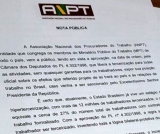 ANPT critica aprovação de projeto que libera terceirização nas empresas e pede seu veto